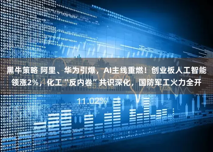 黑牛策略 阿里、华为引爆，AI主线重燃！创业板人工智能领涨2%，化工“反内卷”共识深化，国防军工火力全开
