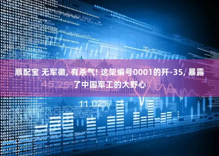 顺配宝 无军徽, 有杀气! 这架编号0001的歼-35, 暴露了中国军工的大野心